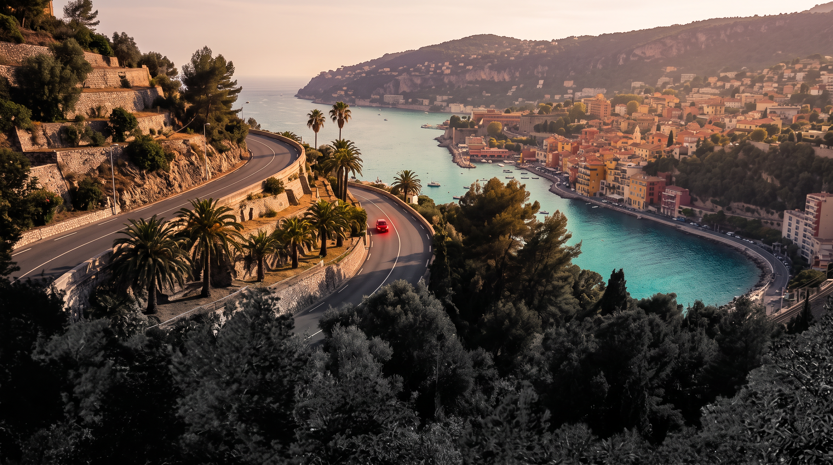 Route de la Côte d'Azur, virages